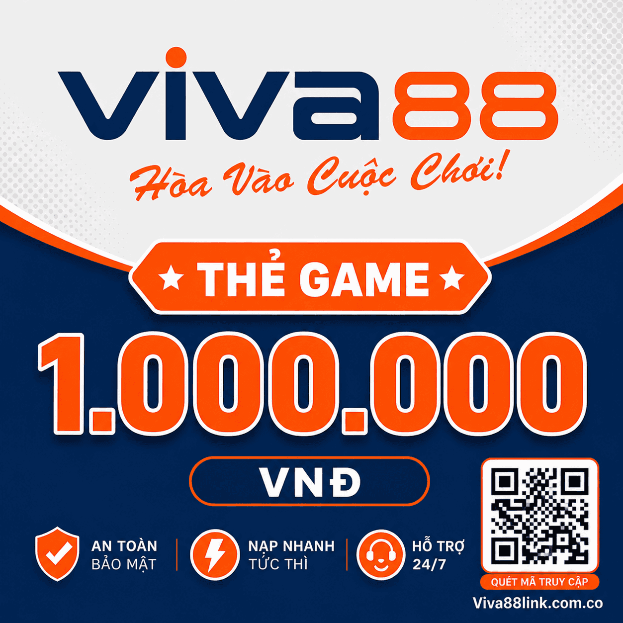 Thẻ Viva88 mệnh giá 1.000.000 VNĐ