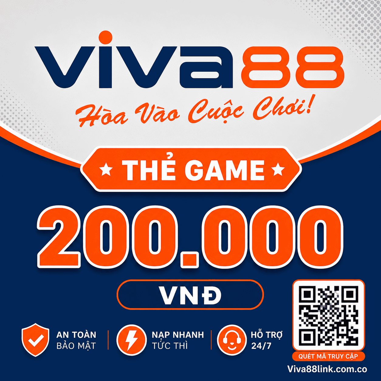 Thẻ Viva88 mệnh giá 200.000 VNĐ