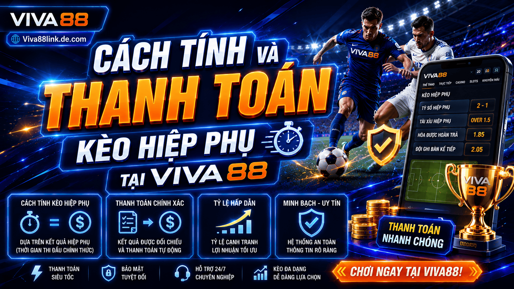 Cách tính và thanh toán kèo hiệp phụ tại Viva88 Cách tính và thanh toán kèo hiệp phụ tại Viva88