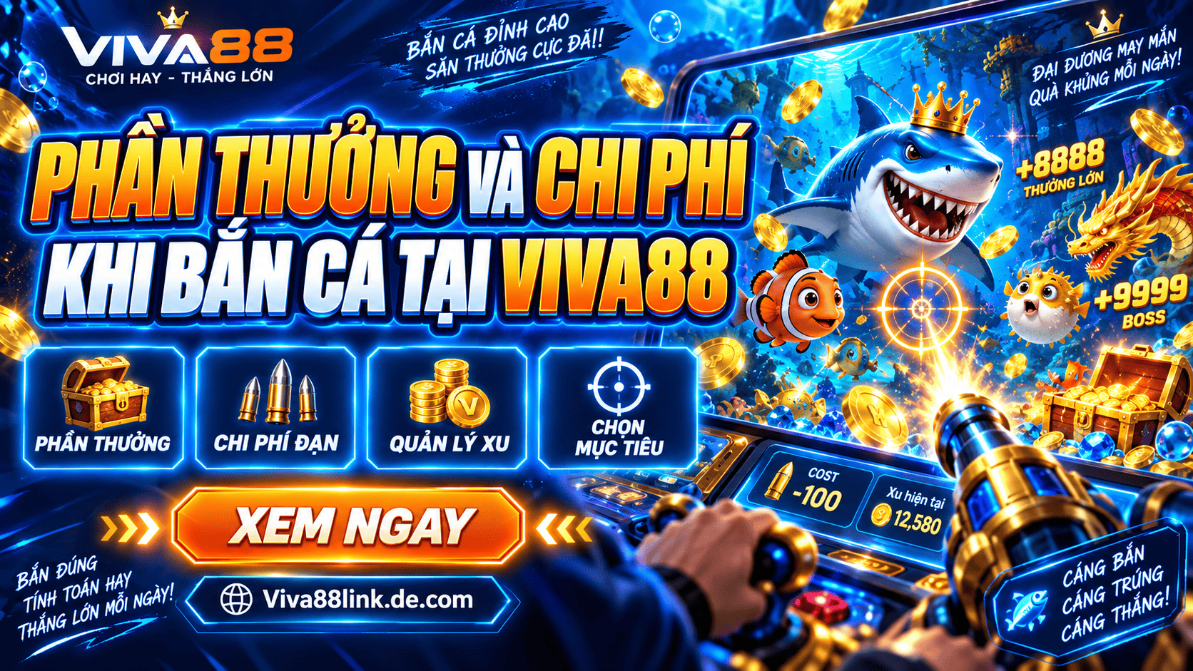 Phần thưởng và chi phí khi bắn cá tại Viva88 Phần thưởng và chi phí khi bắn cá tại Viva88